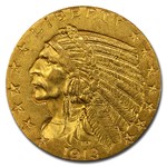1913 $5 Indian Gold Half Eagle MS-62 PCGS