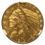 1913 $5 Indian Gold Half Eagle MS-63 NGC