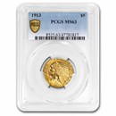1913 $5 Indian Gold Half Eagle MS-63 PCGS