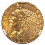 1913 $5 Indian Gold Half Eagle MS-64 NGC