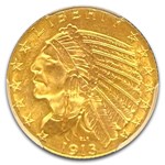 1913 $5 Indian Half Eagle MS-64 PCGS