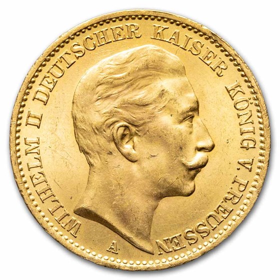 1913-A Germany Gold 20 Marks Prussia Wilhelm II BU 1913-A Germany Gold 20 Marks Prussia Wilhelm II BU