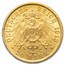 1913-A Germany Gold 20 Marks Prussia Wilhelm II BU