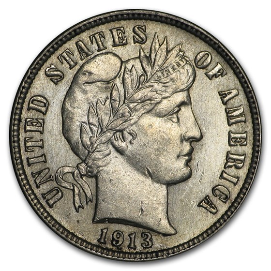 1913 Barber Dime AU 1913 Barber Dime AU