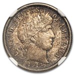 1913 Barber Dime MS-62 NGC (Toned)
