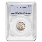 1913 Barber Dime MS-64 PCGS