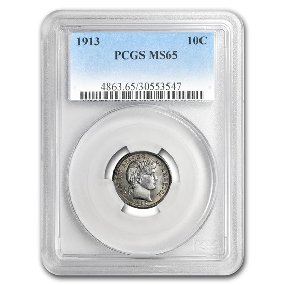 1913 Barber Dime MS-65 PCGS 1913 Barber Dime MS-65 PCGS