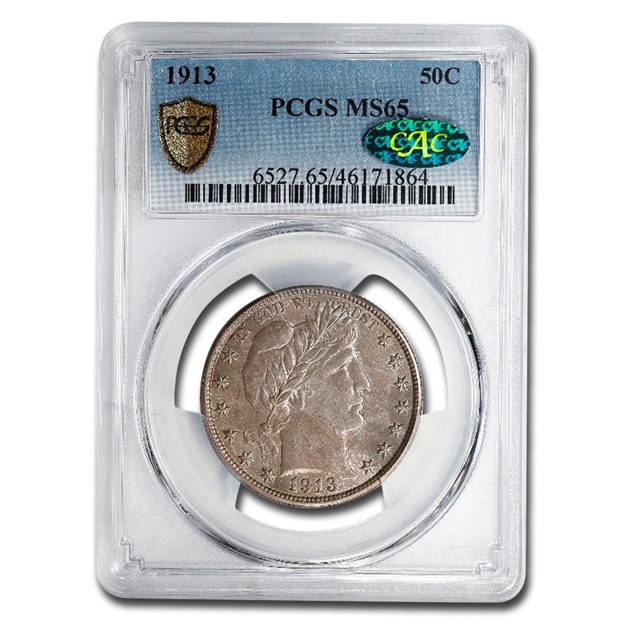 1913 Barber Half Dollar MS-65 PCGS CAC