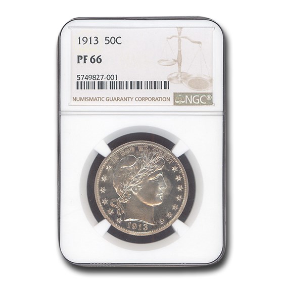 1913 Barber Half Dollar PF-66 NGC 1913 Barber Half Dollar PF-66 NGC