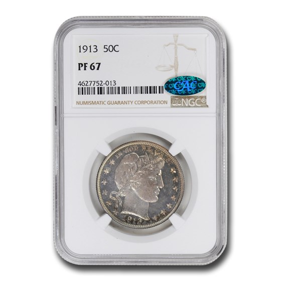 1913 Barber Half Dollar PF-67 NGC CAC 1913 Barber Half Dollar PF-67 NGC CAC