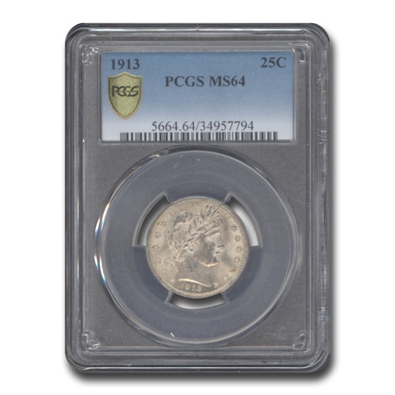 1913 Barber Quarter MS-64 PCGS 1913 Barber Quarter MS-64 PCGS