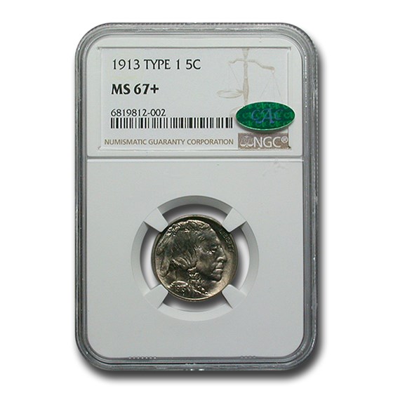 1913 Buffalo Nickel Type-1 MS-67+ NGC CAC 1913 Buffalo Nickel Type-1 MS-67+ NGC CAC