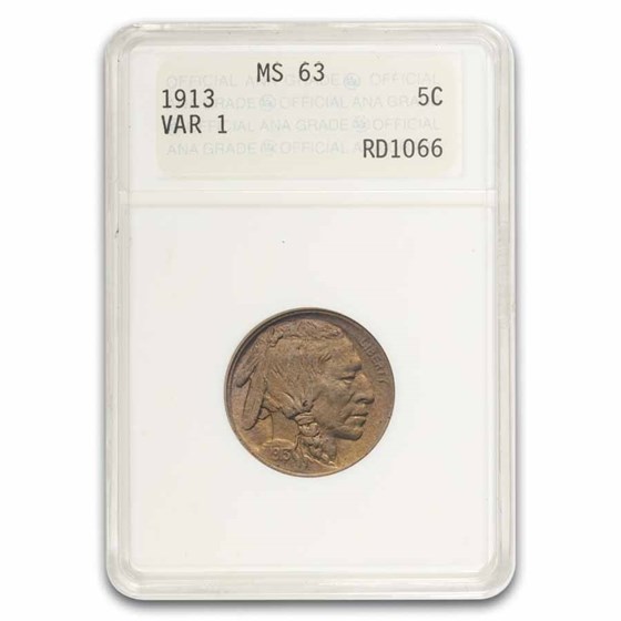 1913 Buffalo Nickel Type-I MS-63 ANACS (Gen 1 Holder)