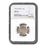 1913 Buffalo Nickel Type-I MS-67 NGC