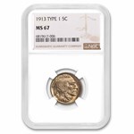 1913 Buffalo Nickel Type-I MS-67 NGC