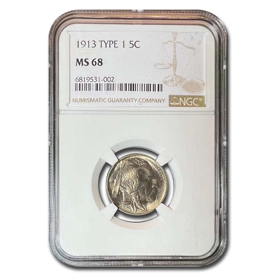 1913 Buffalo Nickel Type-I MS-68 NGC