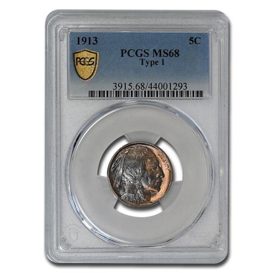 1913 Buffalo Nickel Type-I MS-68 PCGS 1913 Buffalo Nickel Type-I MS-68 PCGS