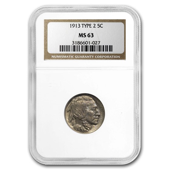 1913 Buffalo Nickel Type-II MS-63 NGC