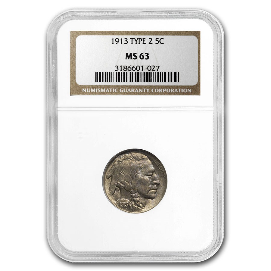 1913 Buffalo Nickel Type-II MS-63 NGC