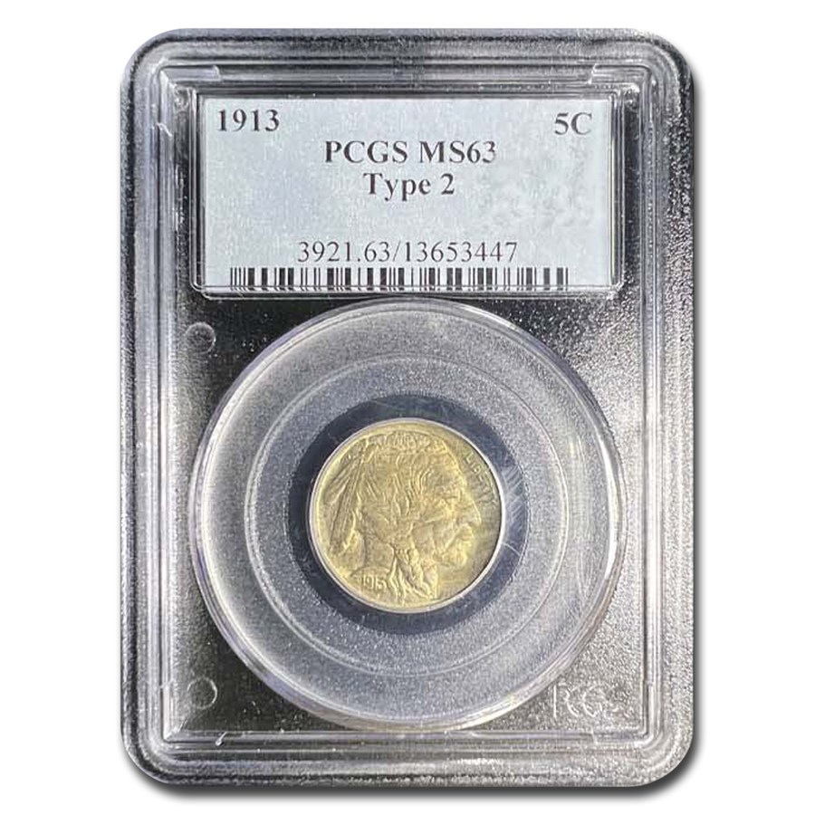 1913 Buffalo Nickel Type-II MS-63 PCGS