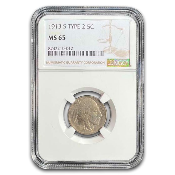 1913 Buffalo Nickel Type-II MS-65 NGC