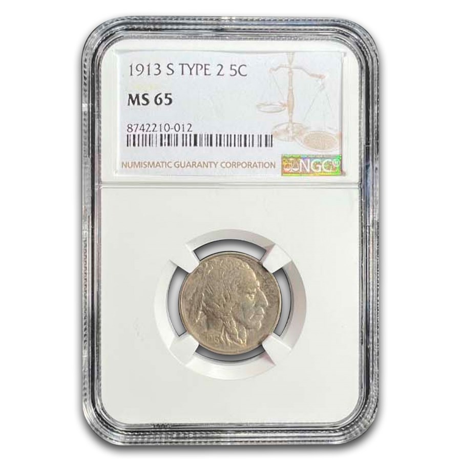 1913 Buffalo Nickel Type-II MS-65 NGC