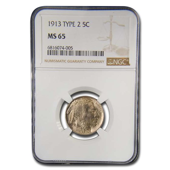 1913 Buffalo Nickel Type-II MS-65 NGC 1913 Buffalo Nickel Type-II MS-65 NGC