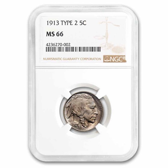 1913 Buffalo Nickel Type-II MS-66 NGC 1913 Buffalo Nickel Type-II MS-66 NGC