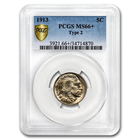 1913 Buffalo Nickel Type-II MS-66+ PCGS 1913 Buffalo Nickel Type-II MS-66+ PCGS