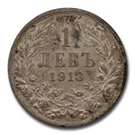 1913 Bulgaria Silver Lev MS-61 PCGS
