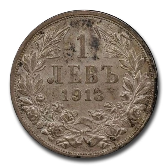 1913 Bulgaria Silver Lev MS-61 PCGS 1913 Bulgaria Silver Lev MS-61 PCGS