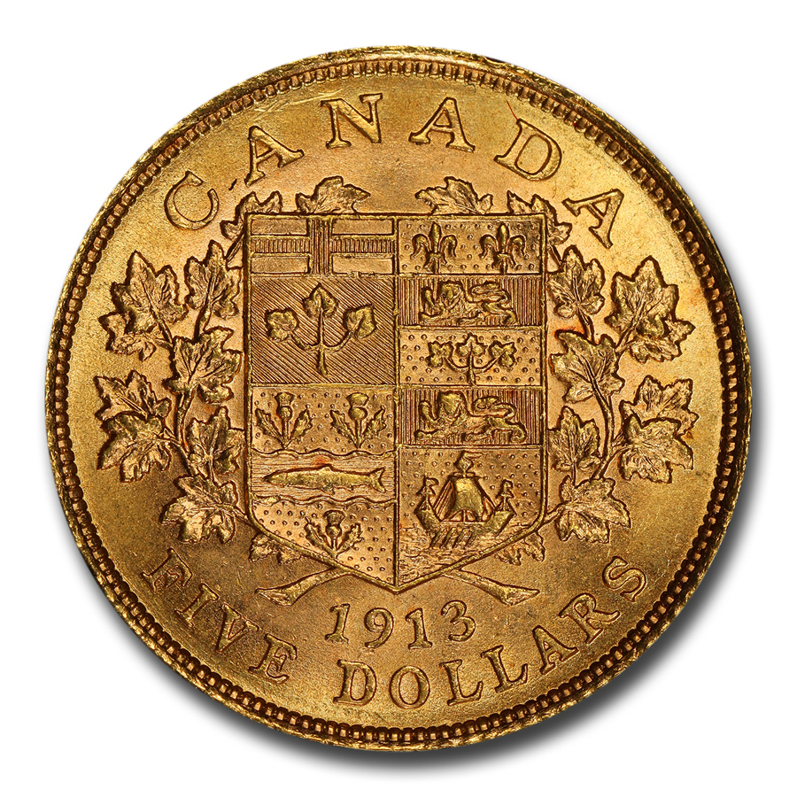 Buy 1913 Canada Gold $5 MS-63 PCGS | APMEX