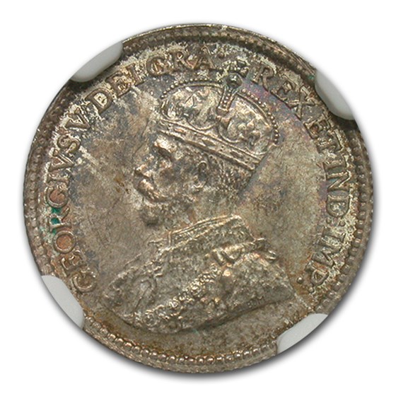 1913 Canada Silver 5 Cents MS-64 NGC 1913 Canada Silver 5 Cents MS-64 NGC