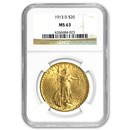 1913-D $20 Saint-Gaudens Gold Double Eagle MS-63 NGC