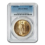 1913-D $20 St Gaudens Gold Double Eagle MS-62 PCGS