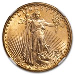 1913-D $20 St Gaudens Gold Double Eagle MS-65 NGC