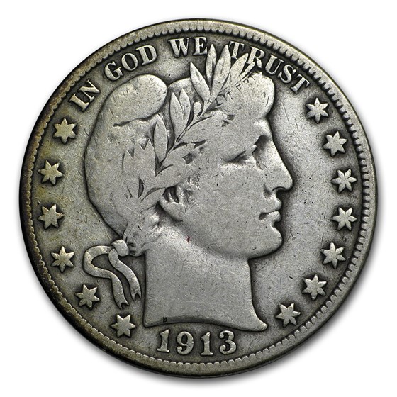 1913-D Barber Half Dollar Fine 1913-D Barber Half Dollar Fine