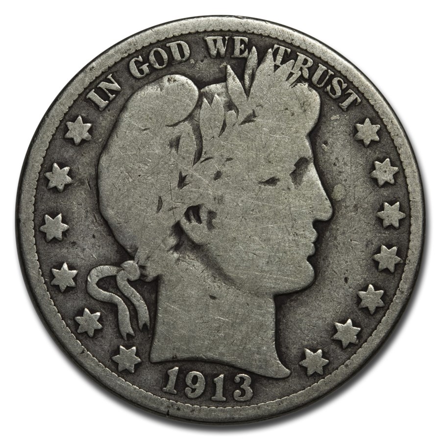 1913-D Barber Half Dollar Good