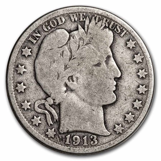 1913-D Barber Half Dollar VG 1913-D Barber Half Dollar VG