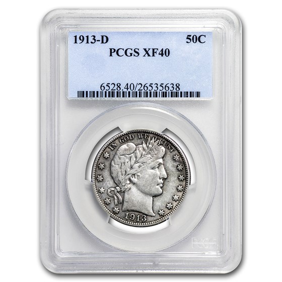 1913-D Barber Half Dollar XF-40 PCGS 1913-D Barber Half Dollar XF-40 PCGS