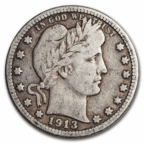 1913-D Barber Quarter Fine 1913-D Barber Quarter Fine