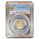 1913-D Barber Quarter MS-65 PCGS
