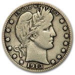 1913-D Barber Quarter VG