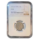 1913-D Buffalo Nickel Type-II Fine-15 NGC