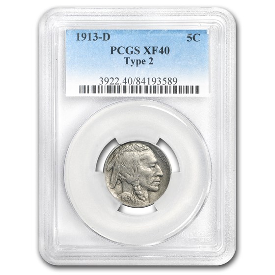 1913-D Buffalo Nickel Type-II XF-40 PCGS 1913-D Buffalo Nickel Type-II XF-40 PCGS