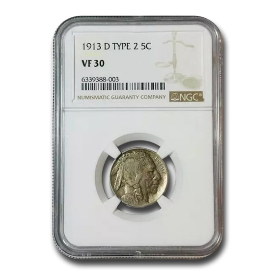 1913-D Buffalo Nickel VF-30 NGC 1913-D Buffalo Nickel VF-30 NGC