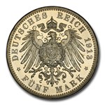 1913-D Germany Silver 5 Mark PR-65 Cameo PCGS