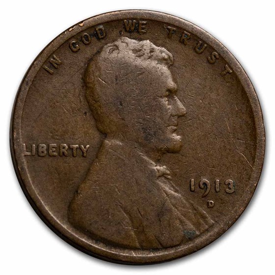 1913-D Lincoln Cent 50-Coin Roll Avg Circ 1913-D Lincoln Cent 50-Coin Roll Avg Circ