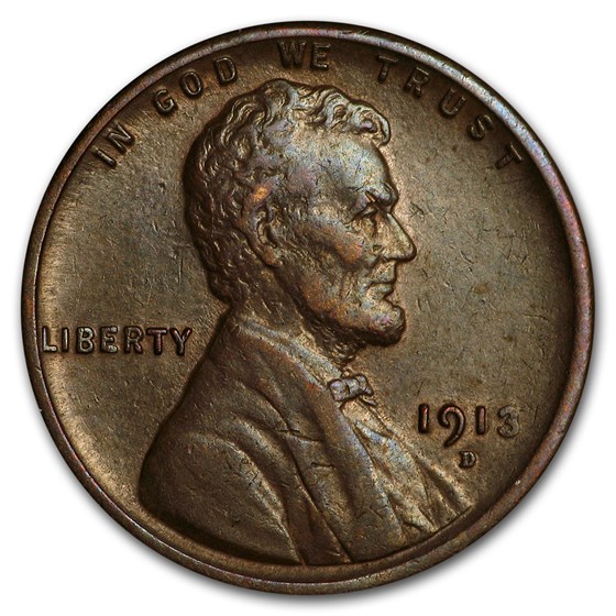 1913-D Lincoln Cent AU 1913-D Lincoln Cent AU