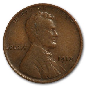 1913-D Lincoln Cent Good/VG
